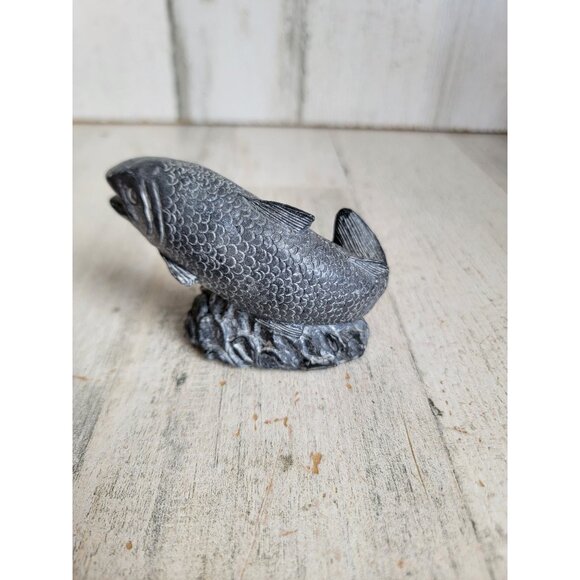 Wolf original salmon fish sculpture home decor figure sea ocean - Picture 5 of 7